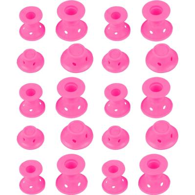 Deni Carte Papiloty - wałki silikonowe do włosów, różowe, 20 sztuk