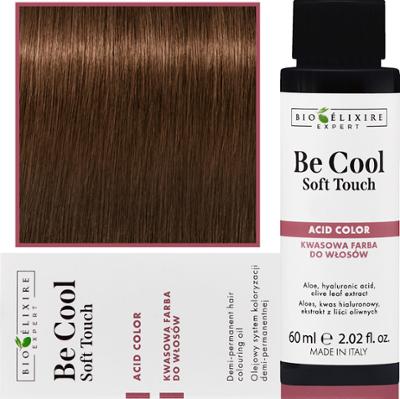 Bioelixire Be Cool Soft Touch - wegańska farba do włosów o kwasowej formule, 60ml 6.0 | Ciemny Blond