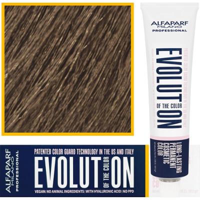Alfaparf Evolution - wegańska farba do koloryzacji włosów, 60ml 7,31 | Średni Złocisty Popielaty Blond