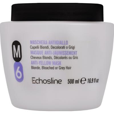 Echosline M6 Anti-Yellow Mask – maska neutralizująca żółte odcienie do włosów blond, 1000ml