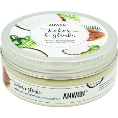 Anwen Kokos i Glinka odżywcza maska do włosów niskoporowatych 200ml