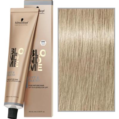 Schwarzkopf Professional BlondMe Lift&Blend – rozjaśniający krem do włosów blond, 60ml Ash  |  Popielaty