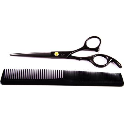 Fox Black Rose czarne nożyczki fryzjerskie 6.0