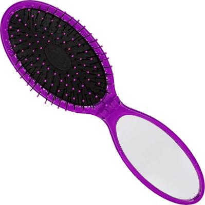 Wet Brush Pop And Go Detangler - szczotka podróżna z lusterkiem Purple | Fioletowy