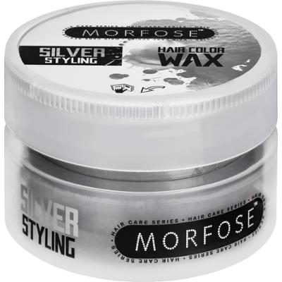 Morfose Hair Color Wax - koloryzujący wosk do włosów, mocny, matowe wykończenie, 100ml Silver | Srebrny