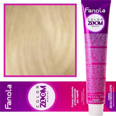 Fanola Color Zoom - krem do farbowania włosów cała paleta, 100 ml 10.0 Platynowy blond