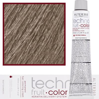 Alter Ego Technofruit Color - farba z keratyną do trwałej koloryzacji włosów, 100ml 9/1 | Bardzo Jasny Blond Popielaty