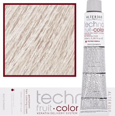 Alter Ego Technofruit Color - farba z keratyną do trwałej koloryzacji włosów, 100ml 10/2 | Blond Platynowo Irysowy