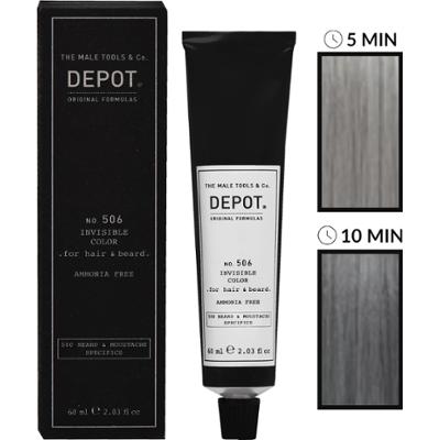 Depot NO. 506 Invisible Color - krem koloryzujący do włosów i brody bez amoniaku, 60ml Natural Steel | Średni Naturalny Popiel