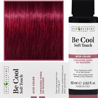 Bioelixire Be Cool Soft Touch - wegańska farba do włosów o kwasowej formule, 60ml 6.66 | Ciemny Intensywny Czerwony Blond