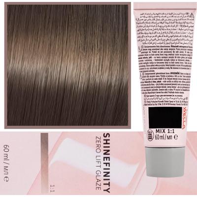 Wella Shinefinity Zero Lift Glaze - profesjonalna farba do włosów, 60ml 04/0 | Średni Naturalny Brąz