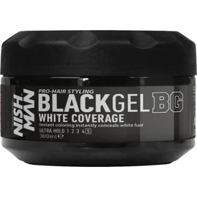 Nishman Black Gel White Coverage - żel odsiwiający do włosów, 300ml
