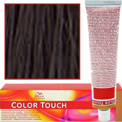 Wella Color Touch - profesjonalna farba do włosów bez amoniaku, 60 ml 3/0 Ciemny Brąz