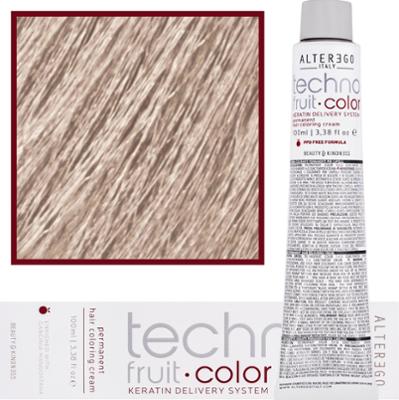 Alter Ego Technofruit Color - farba z keratyną do trwałej koloryzacji włosów, 100ml 11/1 | Super Jasny Blond Popielaty