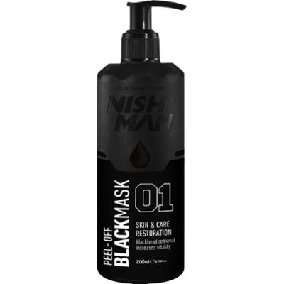 Nishman Peel-Off Black Mask Restoration 01 - maska na twarz do skóry trądzikowej, 200ml