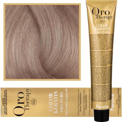 Fanola Oro Therapy - farba do włosów bez amoniaku, pełna paleta kolorów 9,13 | Bardzo Jasny Beżowy Blond