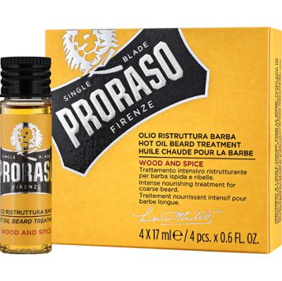 Proraso Wood & Spice Oil Beard - drzewno-korzenny olejek do brody, 4x17ml