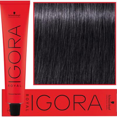 Schwarzkopf Professional Igora Royal - trwała farba do włosów o innowacyjnej formule, 60ml E-1 | Ekstrakt Cendre
