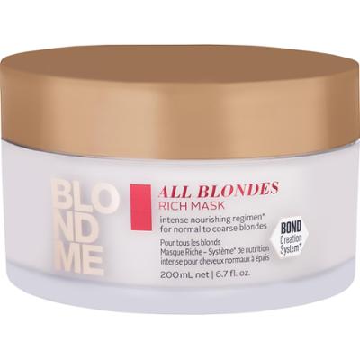 Schwarzkopf BlondMe All Blondes Rich Mask - maska do włosów z proteinami kaszmiru 200ml