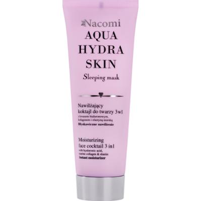 Nacomi Aqua Hydra Skin Sleeping Mask - nawilżający koktajl do twarzy 3w1, 85ml