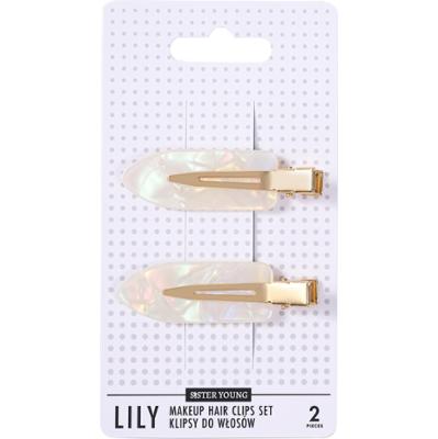 Sister Young Lily - klipsy do włosów do makijażu, różne kolory, 2szt Mermaid | Syrenkowy