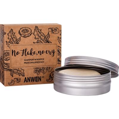 Anwen No Flake No Cry - lekki, przeciwłupieżowy szampon w kostce, 75g