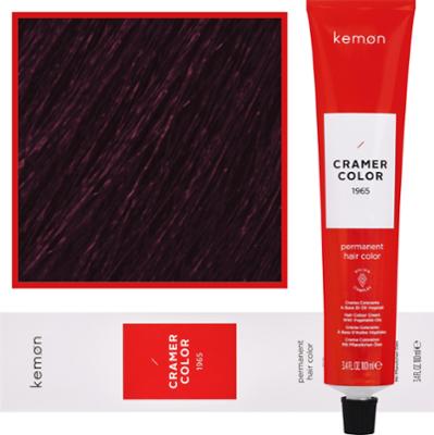Kemon Cramer Color - kremowa farba do włosów z olejem kokosowym, 100ml 5.77 | Jasny Głęboki Fioletowy Brąz