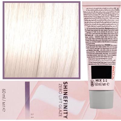 Wella Shinefinity Zero Lift Glaze - profesjonalna farba do włosów, 60ml 09/13 | Bardzo Jasny Popielaty Złocisty Blond