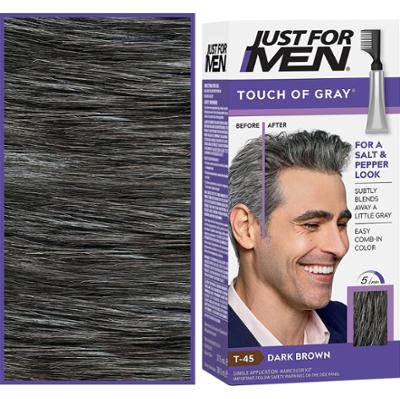 Just For Men Touch of Grey - odsiwiacze do włosów dla mężczyzn, 40g T45 | Ciemny Brąz