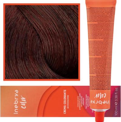 Inebrya Color - farba krem koloryzujący do włosów, 100ml 6/5 | Ciemny Mahoniowy Blond