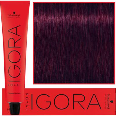 Schwarzkopf Professional Igora Royal - trwała farba do włosów o innowacyjnej formule, 60ml 5-99 | Jasny Brąz Fioletowy Ekstra