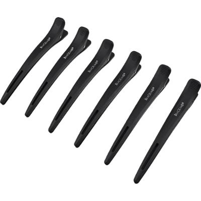 Poniks Blackomb Carbon Clips CK022 - karbonowe klipsy fryzjerskie do włosów 11,5cm 6szt, czarne