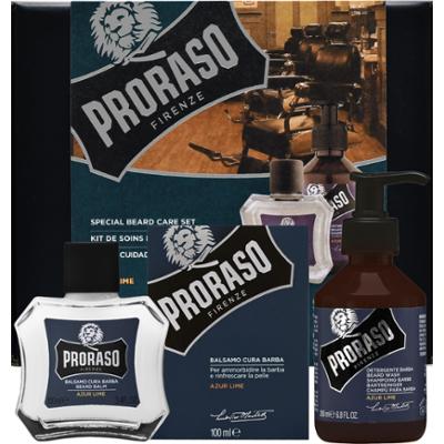Proraso Azur Lime Duo Pack Balm + Shampoo – zestaw do brody, balsam 100 ml + szampon 200 ml