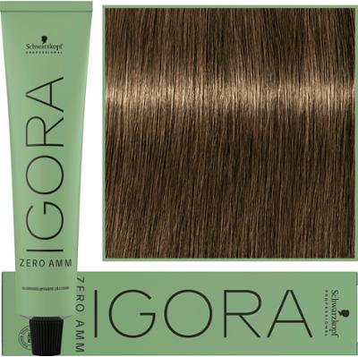 Schwarzkopf Professional Igora Zero Amm - profesjonalna farba do włosów bez amoniaku, 60ml 5-0  |  Jasny Brąz Naturalny