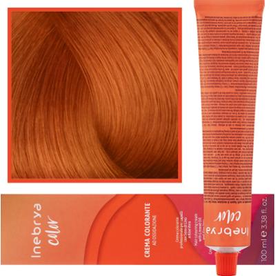 Inebrya Color - farba krem koloryzujący do włosów, 100ml 8/44 | Jasny Intensywny Miedziany Blond