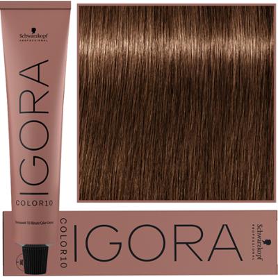 Schwarzkopf Professional Igora Royal Color 10 – 10-minutowa farba do włosów, 60ml 6-65 | Ciemny Blond Czekoladowo-Złoty