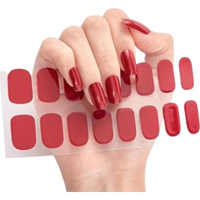 Deni Carte Naklejki Żelowe - naklejki na paznokcie utwardzane UV/LED, różne kolory Dark Red | Ciemny Czerwony