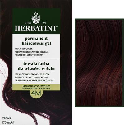 Herbatint Permanent Haircolour Gel – trwała, ziołowa farba do włosów w żelu, 170ml 4M | Mahoniowy Kasztan