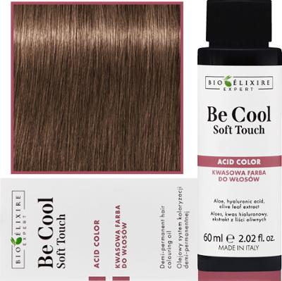 Bioelixire Be Cool Soft Touch - wegańska farba do włosów o kwasowej formule, 60ml 8.7 | Jasny Brązowy Blond