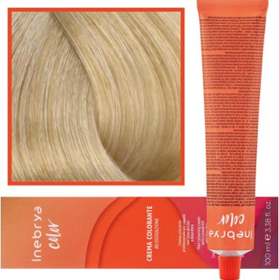Inebrya Color - farba krem koloryzujący do włosów, 100ml 10 | Jasny Czysty Platynowy Blond