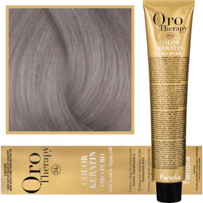 Fanola Oro Therapy - farba do włosów bez amoniaku, pełna paleta kolorów 10,1 | Blond Platynowy Popielaty