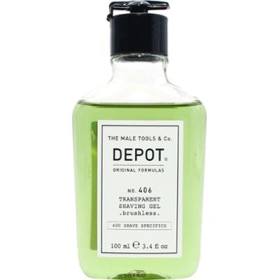 Depot NO. 406 Transparent Shaving Gel - żel do golenia z eukaliptusem i aloesem, 100ml