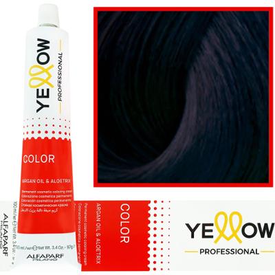 Alfaparf Yellow - trwała farba do włosów z aloesem i kiełkami pszenicy, 100ml 1,11 | Niebiesko-Czarny