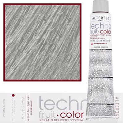 Alter Ego Technofruit Color - farba z keratyną do trwałej koloryzacji włosów, 100ml 10/11 | Platynowy Blond Intensywnie Popielaty