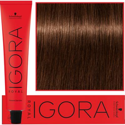 Schwarzkopf Professional Igora Royal - trwała farba do włosów o innowacyjnej formule, 60ml 5-57 | Jasny Brąz Złoto Miedziany