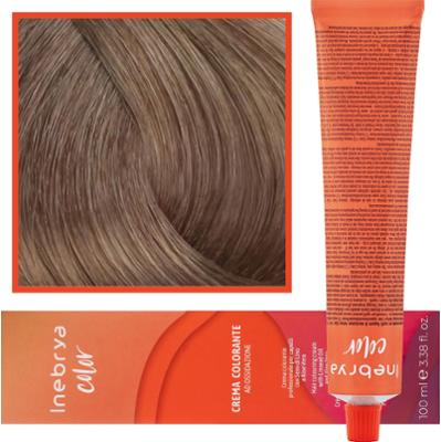 Inebrya Color - farba krem koloryzujący do włosów, 100ml 8/13 | Jasny Popielaty Złoty Blond
