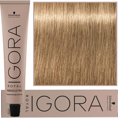 Schwarzkopf Professional Igora Royal Absolutes - trwała farba do włosów z kolagenem, 60ml 9-40 | Extra Jasny Blond Beżowy Naturalny
