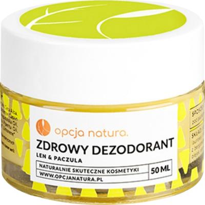 Opcja Natura Dezodorant Len & Paczula – naturalny dezodorant, 50 ml