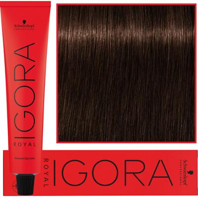 Schwarzkopf Professional Igora Royal - trwała farba do włosów o innowacyjnej formule, 60ml 4-6 | Średni Brąz Czekoladowy
