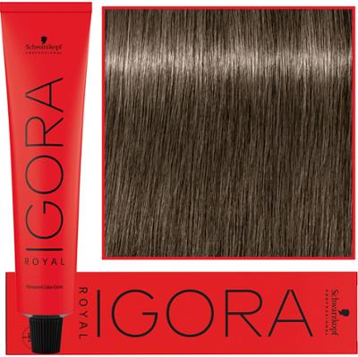Schwarzkopf Professional Igora Royal - trwała farba do włosów o innowacyjnej formule, 60ml 7-1 | Średni Blond Cendre